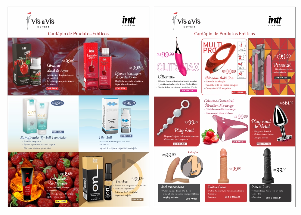 cardápio do motel Vis a Vis para a Getsex 2022